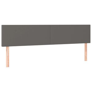 vidaXL Zagł&oacute;wki, szare, 160x5x78/88 cm, sztuczna sk&oacute;ra
