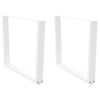 vidaXL Nogi do stołu jadalnego w kształcie litery V 2 szt. Białe 100x(72-73,3) cm Stal
