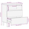 vidaXL Szafka Nocna z szufladą Biały 50 x 33 x 60 cm Drewno z mango