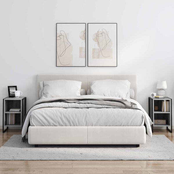 vidaXL Stolik nocny Szary Sonoma 39.5 x 30 x 50 cm