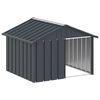 vidaXL Buda dla psa, antracytowa, 116,5x103x81,5 cm, stal