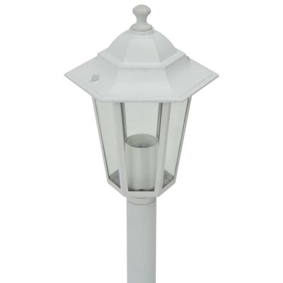 vidaXL Lampy ogrodowe, 110 cm, E27, aluminium, 6 szt., białe