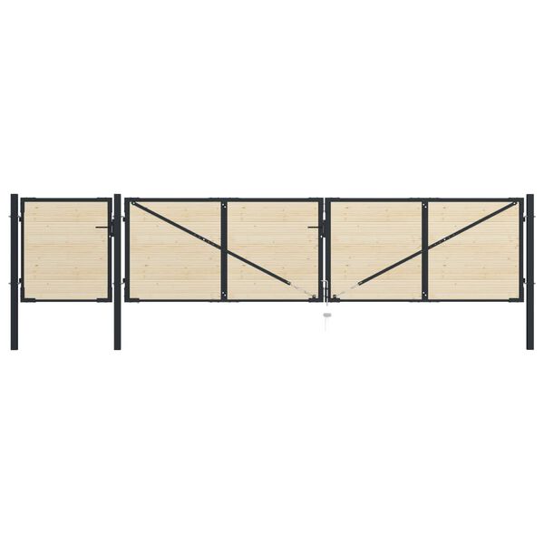 vidaXL Listwy ogrodzeniowe, 65 szt., lite drewno świerkowe