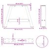 vidaXL Nogi do stolika kawowego w kształcie litery A 2 szt. Czarne 30x(30-31) cm Stal