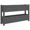 vidaXL Donica, szara, 112x25x66 cm, lite drewno sosnowe