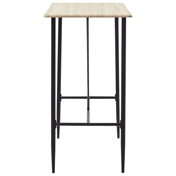 vidaXL 5-częściowy zestaw mebli barowych, sztuczna sk&oacute;ra, czarny