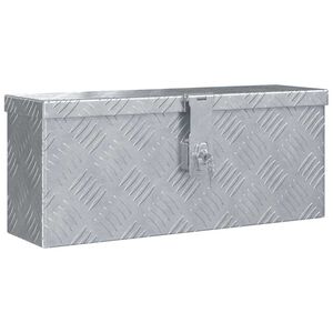 vidaXL Aluminiowa skrzynia, 48,5 x 14 x 20 cm, srebrna