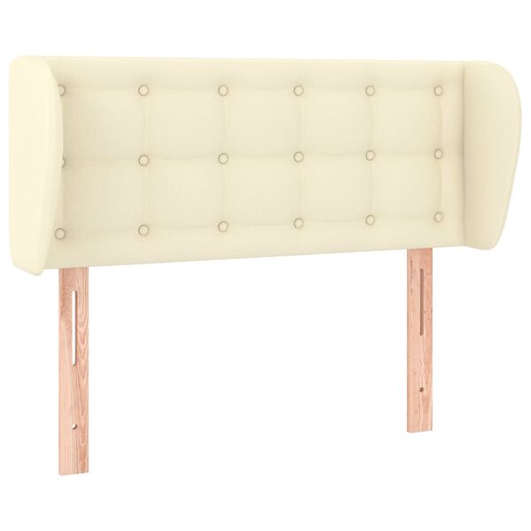 vidaXL Zagł&oacute;wek uszak, kremowy, 93x23x78/88 cm, sztuczna sk&oacute;ra