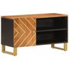 vidaXL Szafka pod TV, brązowo-czarna 80x31,5x46 cm, lite drewno mango