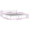 vidaXL Ramka ł&oacute;żka Brązowy 215,5 x 185,5 x 69,5 cm Lite drewno sosnowe