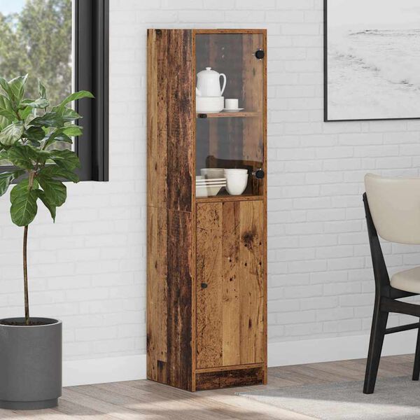 vidaXL Highboard Stare drewno 35 x 37 x 142 cm Materiał drewnopochodny