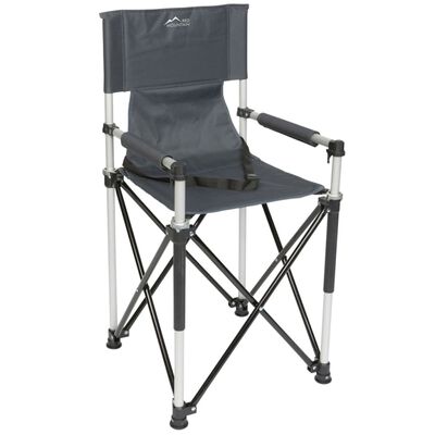 Bo-Camp Składane, wysokie krzesełko, aluminium, szare, 1204788
