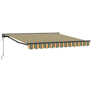 vidaXL Rama markizy Zielony i Ż&oacute;łty 300 x 250 cm