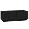 vidaXL Stolik kawowy, czarny, 110x50x40 cm, lite drewno sosnowe