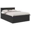vidaXL Ramka ł&oacute;żka Czarny 140 x 190 cm Drewno inżynieryjne