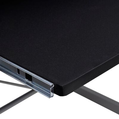 vidaXL Narożne biurko komputerowe, czarne, 132x112x99 cm