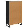 vidaXL Highboard Czarny Dąb 69,5 x 30 x 115 cm Materiał drewnopochodny