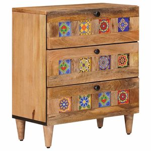 vidaXL Szafka Nocna Naturalny 50 x 33 x 62 cm Drewno z mango