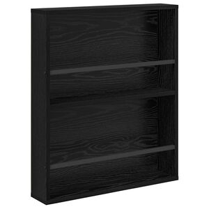 vidaXL Regał na gazety Czarny Dąb 60 x 12 x 70 cm Drewno inżynieryjne