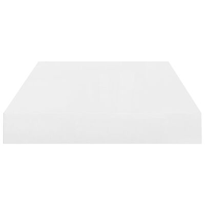 vidaXL Półki ścienne, 2 szt., białe, wysoki połysk, 40x23x3,8 cm, MDF