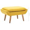 vidaXL Fotel z podn&oacute;żkiem, ż&oacute;łty, tkanina