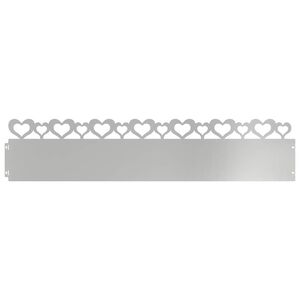 vidaXL Obrzeża trawnikowe 10 szt. 103 x 0,05 x 22 cm Stal ocynkowana