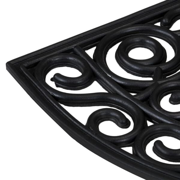 vidaXL Wycieraczka, p&oacute;łokrągła, 45x75 cm, gumowa