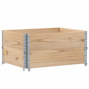 vidaXL Nadstawki paletowe, 2 szt., 80x60 cm, lite drewno sosnowe
