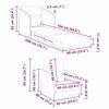 vidaXL Sofa Bed Jasnoszary 65 x 80 x 83 cm tkanina