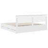 vidaXL Ramka ł&oacute;żka z szufladą Biały 200 x 200 cm Drewno inżynieryjne