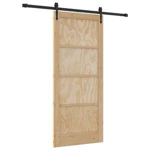 vidaXL Drzwi przesuwne ORKDAL 86 x 198,5 cm Lite drewno sosnowe