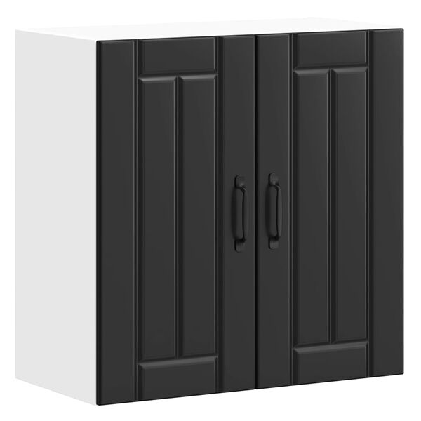 vidaXL Szafka ścienna kuchenna "Lucca" Czarny Drewno klejone