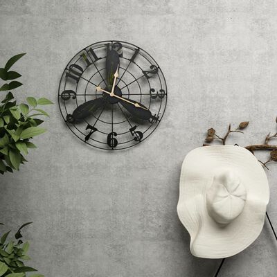 vidaXL Ścienny zegar ogrodowy w stylu vintage, 46 cm