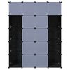 vidaXL Szafa modułowa z 14 przegrodami, czarno-biała