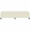 vidaXL Ramka ł&oacute;żka z materacem Kremowy 80 x 200 cm tkanina