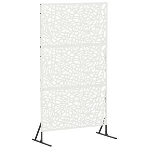 vidaXL Ekran prywatności 100 x 50 x 180 cm Stal Biały