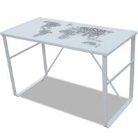 Prostokątne biurko z wzorem mapy