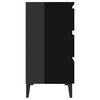 vidaXL Szafka, czarna z połyskiem 60x35x69 cm, materiał drewnopochodny