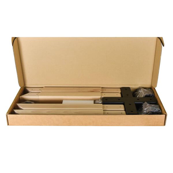 CIME Nogi do stołu, w kształcie X, 77,8x71 cm, drewno i metal