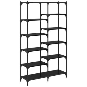 vidaXL P&oacute;łka na książki 9 poziom&oacute;w 100 x 32 x 170 cm Czarny dąb