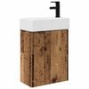 vidaXL Jednostka toaletowa z kranem Stare drewno 45,5 x 22,5 x 84 cm