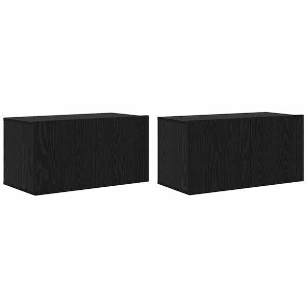 vidaXL Zestaw szafek RTV 2 pcs Czarny 60 x 30 x 30 cm