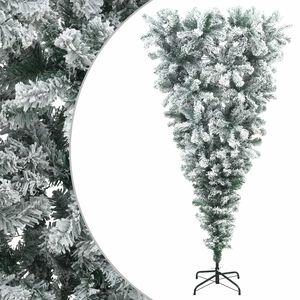 vidaXL Sztuczna choinka odwr&oacute;cona do g&oacute;ry nogami 120 cm PVC i stal