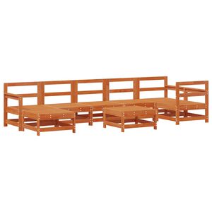 vidaXL Zestaw wypoczynkowy w ogrodzie 8 pcs Woskowy Brąz