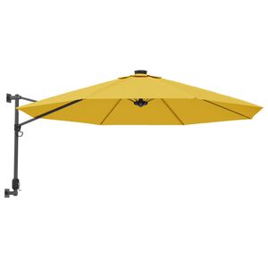 vidaXL Ścienny parasol ogrodowy, ż&oacute;łty, 290 cm
