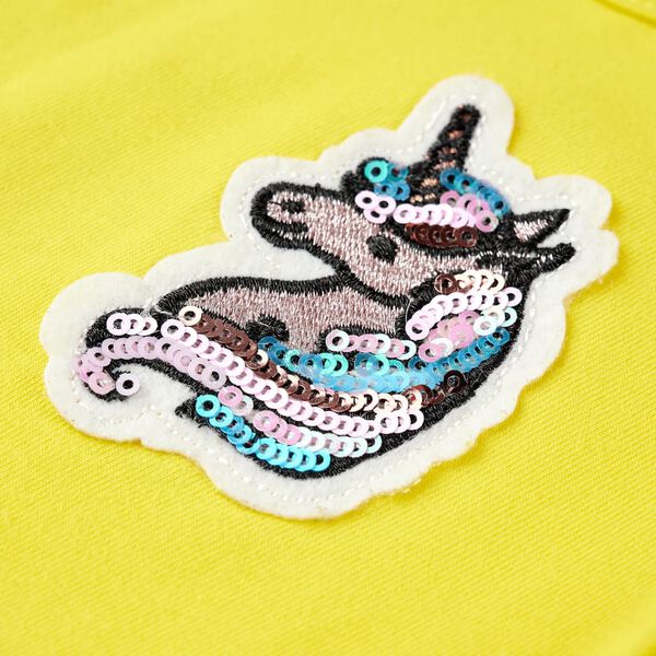 Koszulka dziecięca z kr&oacute;tkimi rękawami, jaskrawoż&oacute;łta, 116