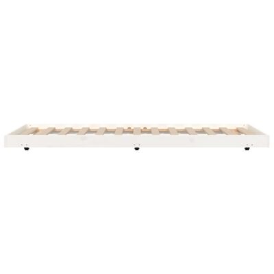 vidaXL Rama łóżka, biała, 90x190 cm, lite drewno sosnowe