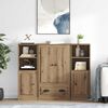 vidaXL Highboard 3 pcs Dąb rzemieślniczy Materiał drewnopochodny