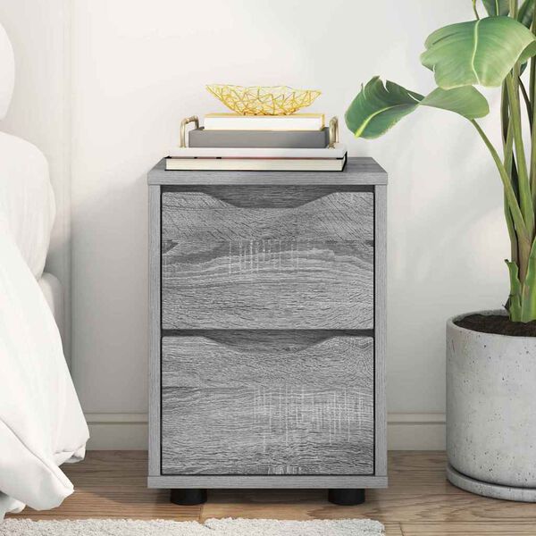 vidaXL Stolik nocny z szufladą Szary Sonoma 30,5 x 30 x 43 cm