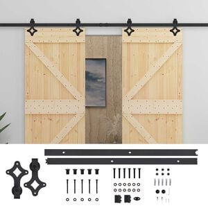 vidaXL Drzwi przesuwne 2 szt. 80 x 210 cm Lite drewno sosnowe